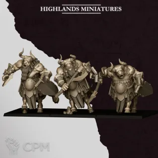 Описание картинки Sons of Marduk Minotaur with modular one handed weapons от 3DPrintClub по цене 630руб | Свободный Рынок Миниатюр - СРМ