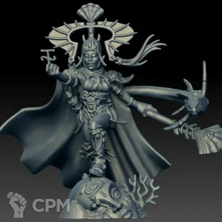 Описание картинки Isharann Tidecaster (Scan) от AxeL's Forge по цене 175руб | Свободный Рынок Миниатюр - СРМ