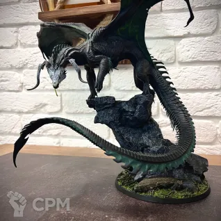 Описание картинки Великий древний черный Дракон от AsieXt по цене 25 000руб | Свободный Рынок Миниатюр - СРМ