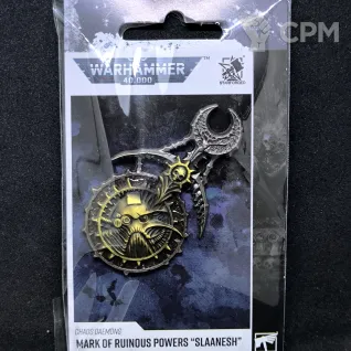Описание картинки Mark of ruinous powers "Slaanesh" Брошь эмблема марки "Слаанеш" от Fle94 по цене 1 900руб | Свободный Рынок Миниатюр - СРМ