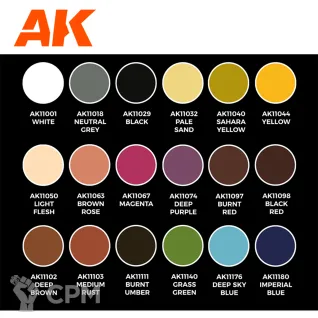 Описание картинки Набор AK Interactive SIGNATURE SET KEIGO MURAKAMI PERSONAL MIXES ANIME FIGURES PAINT SET от Дауран по цене 5 500руб | Свободный Рынок Миниатюр - СРМ