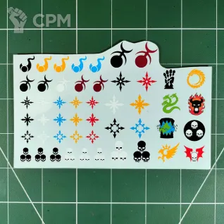 Описание картинки Chaos Space Marines Transfer Sheet 1.2 (Декали) от Vault Boy по цене 498руб | Свободный Рынок Миниатюр - СРМ