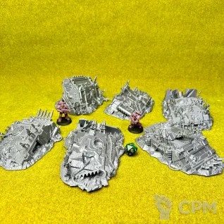 Описание картинки Террейн "Разбитые инфернальные танки" от Миниатюры и фигурки по цене 1 900руб | Свободный Рынок Миниатюр - СРМ