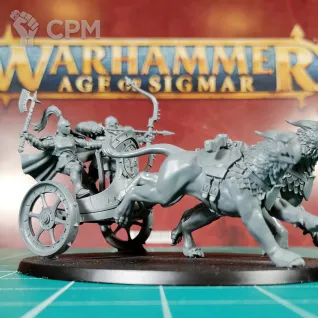 Описание картинки Stormcast Eternals Stormstrike Chariot I от Каджит по цене 2 998руб | Свободный Рынок Миниатюр - СРМ