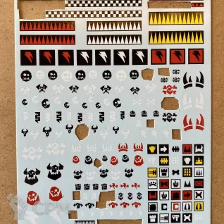Описание картинки Space Ork Transfer Sheet от notr3d по цене 237руб | Свободный Рынок Миниатюр - СРМ