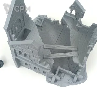 Описание картинки Разрушенный Дом Аркенфела №4 - Фэнтези Террейн от Terrain Print по цене 1 600руб | Свободный Рынок Миниатюр - СРМ