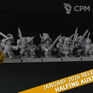 Описание картинки Halfling Heavy Infantry от 3DPrintClub по цене 110руб | Свободный Рынок Миниатюр - СРМ