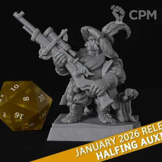 Описание картинки Halfling Sniper от 3DPrintClub по цене 180руб | Свободный Рынок Миниатюр - СРМ