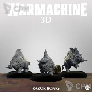 Описание картинки Thornfall Alliance - Razor Boars от 3D Print Workshop по цене 477руб | Свободный Рынок Миниатюр - СРМ