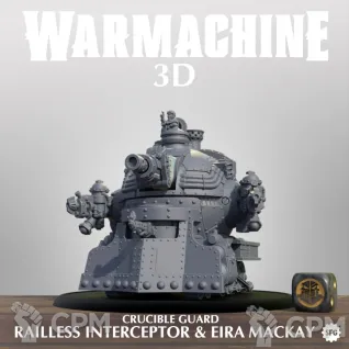 Описание картинки Crucible Guard - Captain Eira Mackay &amp; Railless Interceptor от 3Д печать миниатюр по цене 5 777руб | Свободный Рынок Миниатюр - СРМ