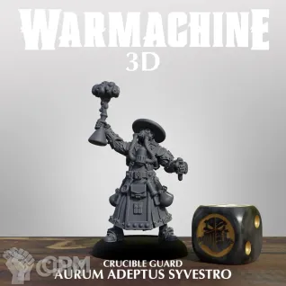 Описание картинки Crucuble guard - Aurum Adeptus Syvestro от 3Д печать миниатюр по цене 377руб | Свободный Рынок Миниатюр - СРМ