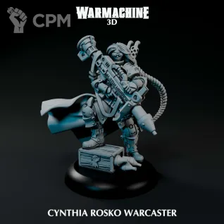 Описание картинки Cygnar Gravediggers - Ghost Dogs Warcaster - Cynthia Rosko от 3Д печать миниатюр по цене 277руб | Свободный Рынок Миниатюр - СРМ