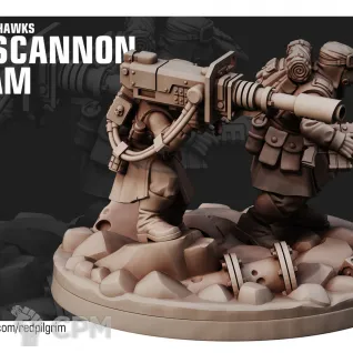 Описание картинки Heavy Weapons Squad lascannon team/Hawks lascannon team от Laboratory of Chaos по цене 195руб | Свободный Рынок Миниатюр - СРМ