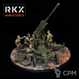 Описание картинки 85mm AA-gun 52-К от Пластиковые флэшбеки по цене 1 050руб | Свободный Рынок Миниатюр - СРМ