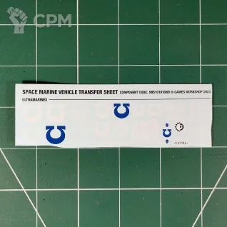 Описание картинки Ultramarines Space Marines Vehicle Transfer Sheet 2023 (Декали) от Vault Boy по цене 498руб | Свободный Рынок Миниатюр - СРМ