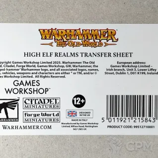 Описание картинки High Elf Realms Transfer Sheet (Декали) от Vault Boy по цене 4 798руб | Свободный Рынок Миниатюр - СРМ