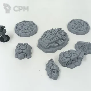 Описание картинки Killzone Tomb World - Комплект Террейна от Terrain Print по цене 3 700руб | Свободный Рынок Миниатюр - СРМ