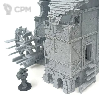 Описание картинки Разрушенная Водяная Мельница - Фэнтези Террейн от Terrain Print по цене 2 350руб | Свободный Рынок Миниатюр - СРМ
