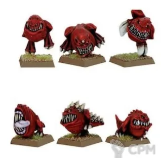 Описание картинки Classic Squigs, Squig Herders, Gnarly Cave Squigs, The Chase от Каджит по цене 3 998руб | Свободный Рынок Миниатюр - СРМ