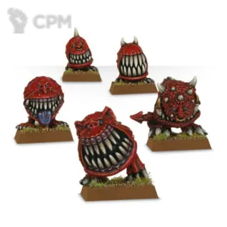 Описание картинки Classic Squigs, Squig Herders, Gnarly Cave Squigs, The Chase от Каджит по цене 3 998руб | Свободный Рынок Миниатюр - СРМ