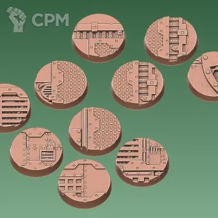 Описание картинки Industrial Лейер/Текстура для 25 мм подставки X10 от 3Д печать миниатюр по цене 433руб | Свободный Рынок Миниатюр - СРМ