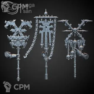 Описание картинки Khrone Banners Pack от Стальные Небеса по цене 225руб | Свободный Рынок Миниатюр - СРМ