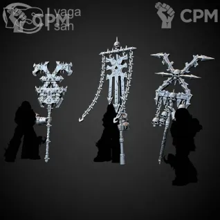 Описание картинки Khrone Banners Pack от Стальные Небеса по цене 225руб | Свободный Рынок Миниатюр - СРМ