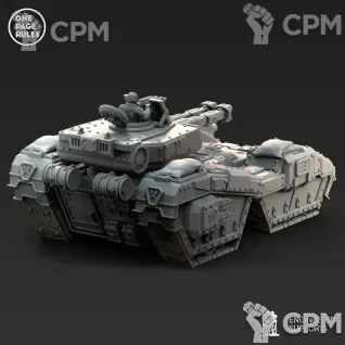 Описание картинки Rogal Dorn/Human Defence Force - Heavy Tank OPR от Laboratory of Chaos по цене 2 000руб | Свободный Рынок Миниатюр - СРМ