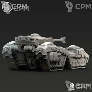 Описание картинки Rogal Dorn/Human Defence Force - Heavy Tank OPR от Laboratory of Chaos по цене 2 000руб | Свободный Рынок Миниатюр - СРМ