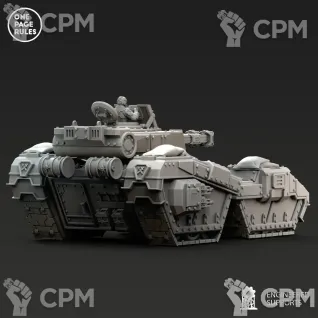 Описание картинки Rogal Dorn/Human Defence Force - Heavy Tank OPR от Laboratory of Chaos по цене 2 000руб | Свободный Рынок Миниатюр - СРМ