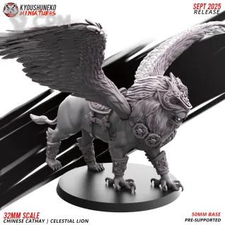 Описание картинки Cathay Celestial Lion от 3DPrintClub по цене 750руб | Свободный Рынок Миниатюр - СРМ
