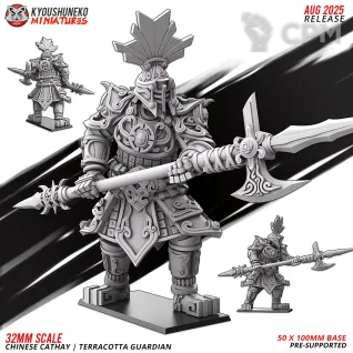 Описание картинки Cathay Terracotta Guardian от 3DPrintClub по цене 3 740руб | Свободный Рынок Миниатюр - СРМ