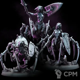 Описание картинки Dark Elf Arachnaeborne от Naggaroth Night по цене 600руб | Свободный Рынок Миниатюр - СРМ