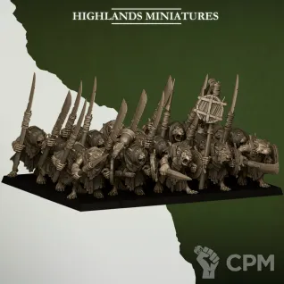Описание картинки Sewer Rats with Spear от Age of Printmar по цене 721руб | Свободный Рынок Миниатюр - СРМ