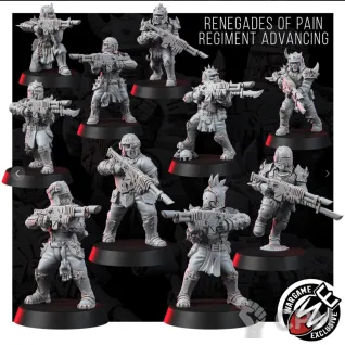 Описание картинки RENEGADES OF PAIN ADVANCING REGIMENT от Laboratory of Chaos по цене 500руб | Свободный Рынок Миниатюр - СРМ