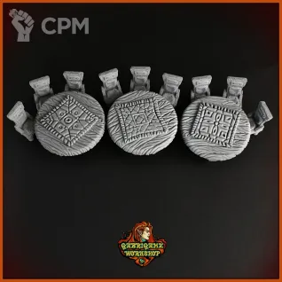 Описание картинки Набор круглых столов от Gabrigame_Terrain по цене 710руб | Свободный Рынок Миниатюр - СРМ