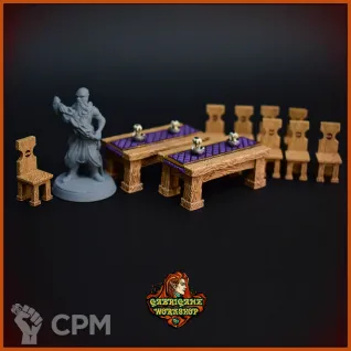 Описание картинки Набор длинных столов от Gabrigame_Terrain по цене 460руб | Свободный Рынок Миниатюр - СРМ