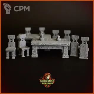 Описание картинки Набор длинных столов от Gabrigame_Terrain по цене 460руб | Свободный Рынок Миниатюр - СРМ