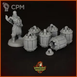 Описание картинки Бочки 2 от Gabrigame_Terrain по цене 350руб | Свободный Рынок Миниатюр - СРМ