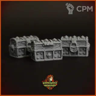 Описание картинки Сундуки с ромбами от Gabrigame_Terrain по цене 390руб | Свободный Рынок Миниатюр - СРМ