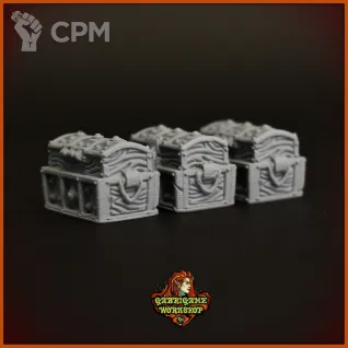Описание картинки Сундуки с ромбами от Gabrigame_Terrain по цене 390руб | Свободный Рынок Миниатюр - СРМ