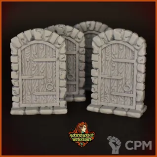 Описание картинки Набор из 4х дверей от Gabrigame_Terrain по цене 730руб | Свободный Рынок Миниатюр - СРМ