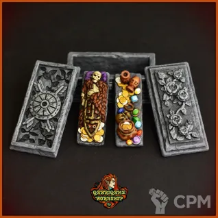 Описание картинки Древний саркофаг со съемными деталями от Gabrigame_Terrain по цене 460руб | Свободный Рынок Миниатюр - СРМ