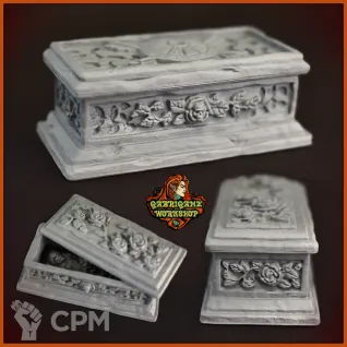 Описание картинки Древний саркофаг со съемными деталями от Gabrigame_Terrain по цене 460руб | Свободный Рынок Миниатюр - СРМ