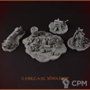 Описание картинки Привал путников от Gabrigame_Terrain по цене 690руб | Свободный Рынок Миниатюр - СРМ