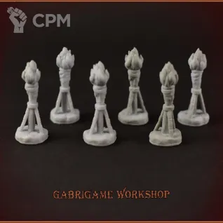 Описание картинки Факелы от Gabrigame_Terrain по цене 300руб | Свободный Рынок Миниатюр - СРМ