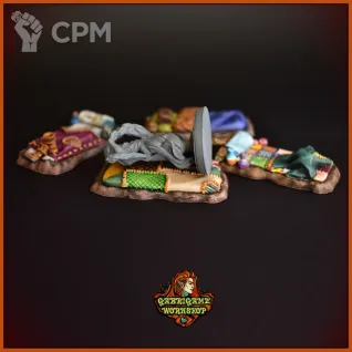Описание картинки Спальные мешки от Gabrigame_Terrain по цене 570руб | Свободный Рынок Миниатюр - СРМ