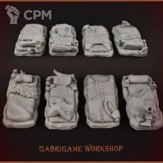 Описание картинки Спальные мешки от Gabrigame_Terrain по цене 570руб | Свободный Рынок Миниатюр - СРМ