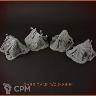Описание картинки Палатки от Gabrigame_Terrain по цене 1 270руб | Свободный Рынок Миниатюр - СРМ