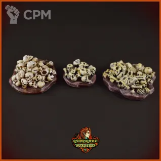 Описание картинки Жетоны с костями и черепами от Gabrigame_Terrain по цене 390руб | Свободный Рынок Миниатюр - СРМ